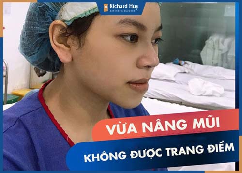 Sau khi nâng mũi tuyệt đối không được trang điểm