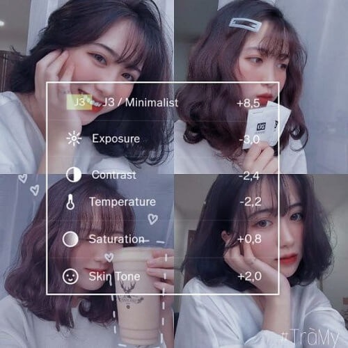 Công thức VSCO : Tone selfie bánh bèo hột é